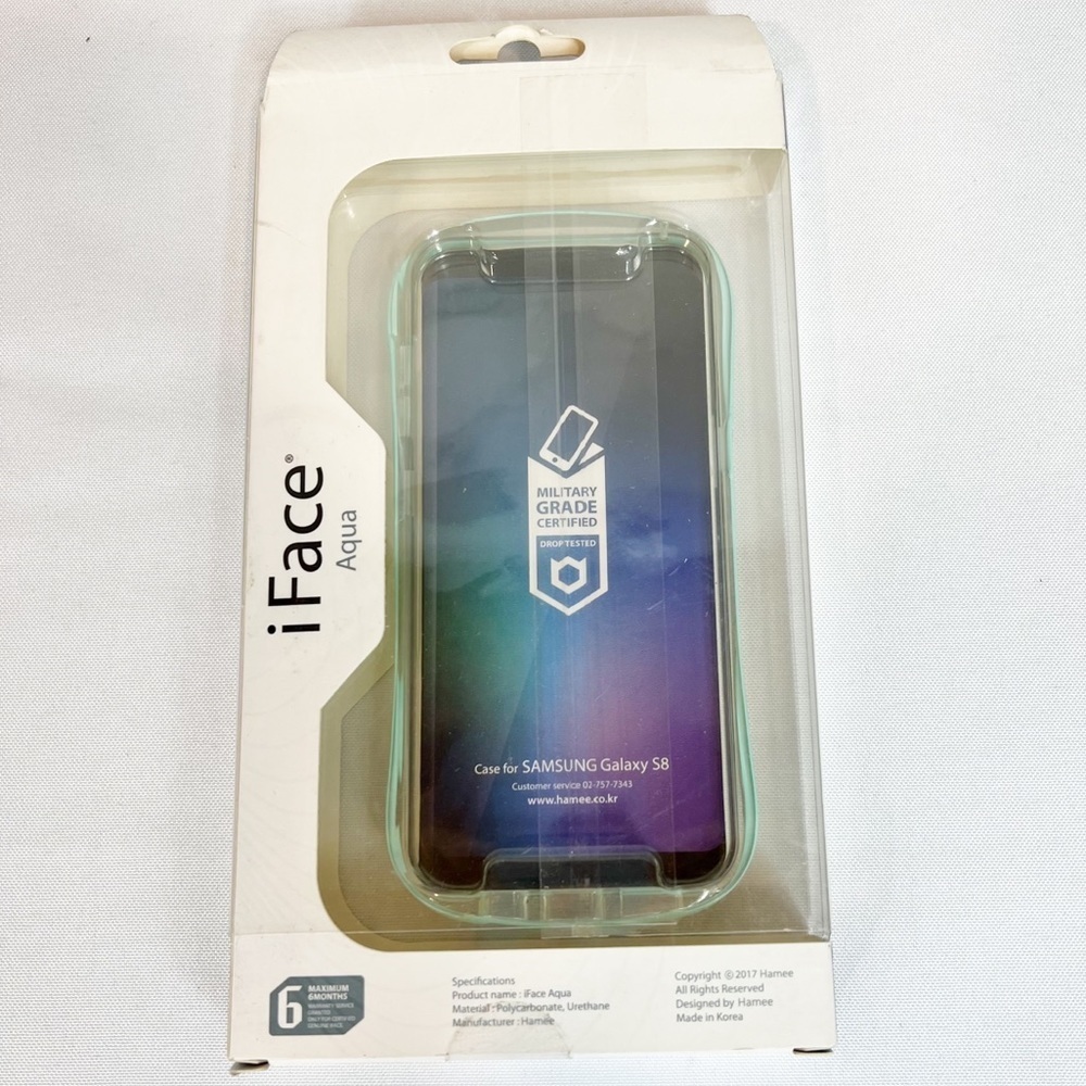 NEW iFace Samsung Galaxy S8 Aqua Blue Cell Phone Case Cover
